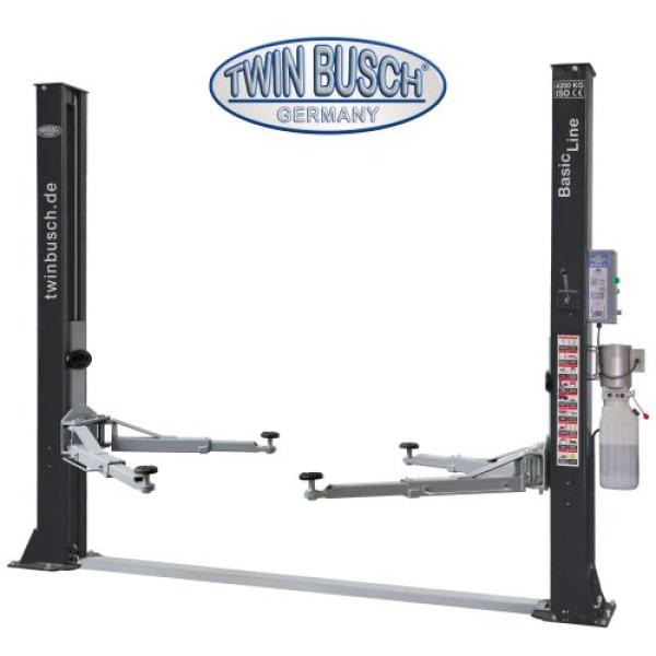 Twin Busch 2 Säulen Hebebühne TW242M 4.2t – BASIC LINE – halbautomatische Entriegelung GREY-Line
